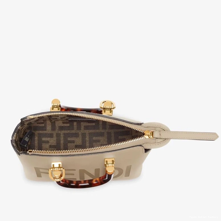 Cheap HOT ROMA Boston Grey Logo The Way Leather Mini Bag In Fendi Calf By 0809